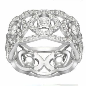 Swarovski Daylight Ring Silver Size 7.5 / 8